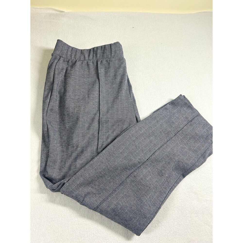 Croft & Barrow Womens Ankle Pants XL Black/White Herringbone Stretch NEW 352